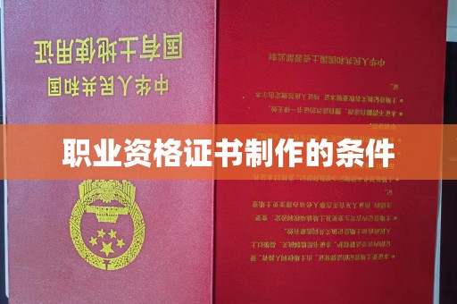 方山职业资格证书制作的条件